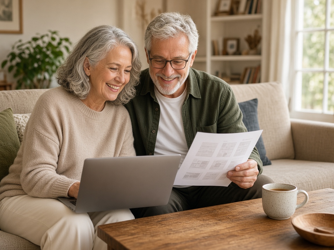 Adults 55+ learning step-by-step with comfortable print and audio read-aloud